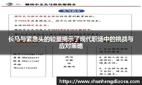 长马与紧急头的较量揭示了现代职场中的挑战与应对策略